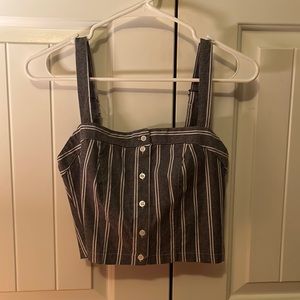 Brandy Melville striped button tank top